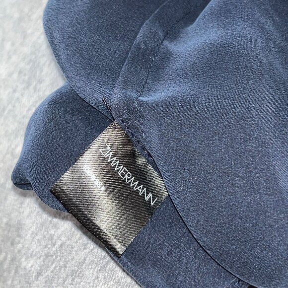 Zimmermann One-Shoulder Ruffled SIlk Wrap MIdi Dress Size 0 - Picture 10 of 11